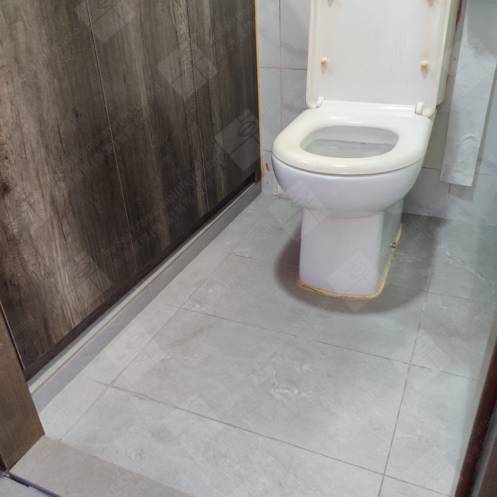 廁所企缸地台滲水漏水問題嚴重,用卓先液─納米滲透型石屎防漏及養護材料重造防水層
