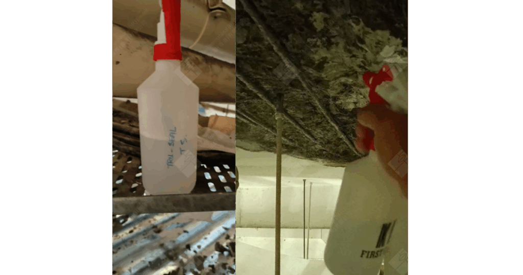 石屎剝落(俗稱士波令)在香港非常常見,成因包括持續漏水令混凝土內的鋼筋生鏽膨漲,將混凝土迫開、摻雜了鹹水的混凝土,或負荷過重而造成混凝土剝落、建築物樓齡高而缺乏保養,混凝土因鹼性流失而老化粉化。此外,如樓宇結構移動幅度過大、地基出現沉降、結構負荷過重、因生銹或物料衰老而造成樓宇部份結構脆弱、意外造成的損毀、或設計/ 建築欠佳等都可造成牆壁出現結構性裂縫。處理石屎剝落方面,卓先液有效令新舊混凝土無縫結合的效果。