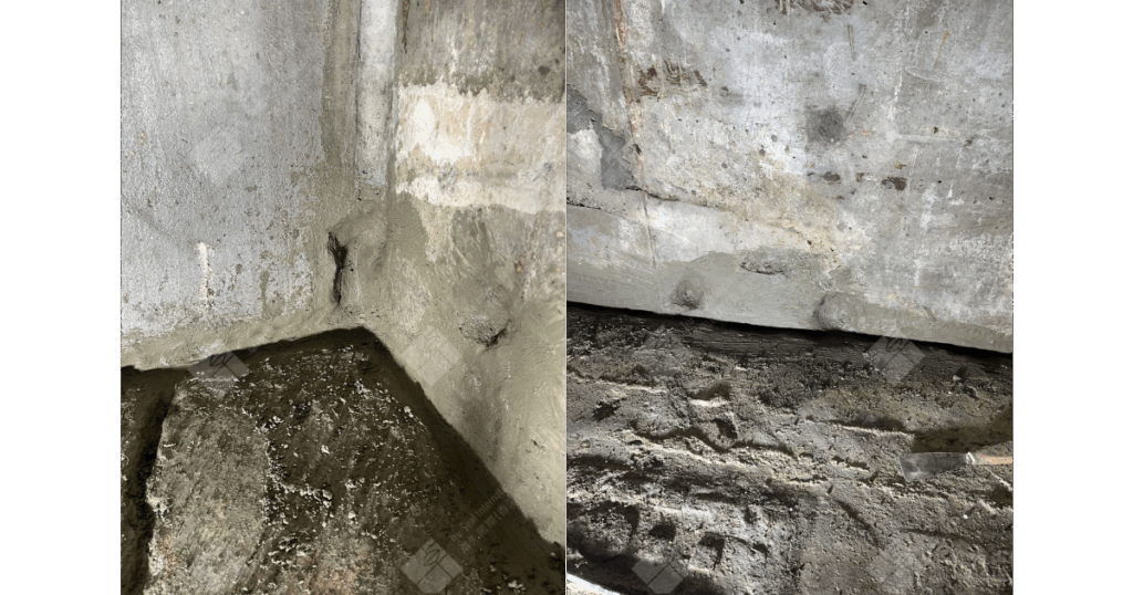 地下室升降機槽𨋢槽地下停車場出現漏水問題頻繁嚴重，使用卓先液─納米滲透型石屎防漏及養護材料維修及重造防水層徹底解決滲漏問題